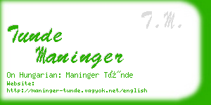 tunde maninger business card